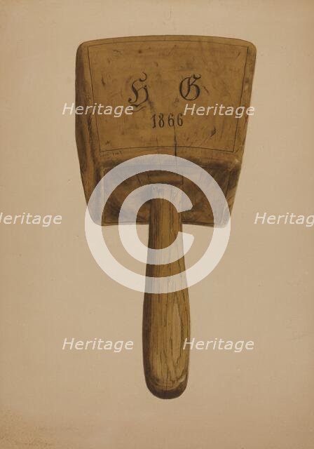 Bung Starter Mallet, c. 1942/1942. Creator: Irving L. Biehn.