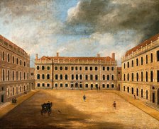 Saint Bartholomew's Hospital, London: the Gibbs buildings, c18th century. Creator: Unknown.