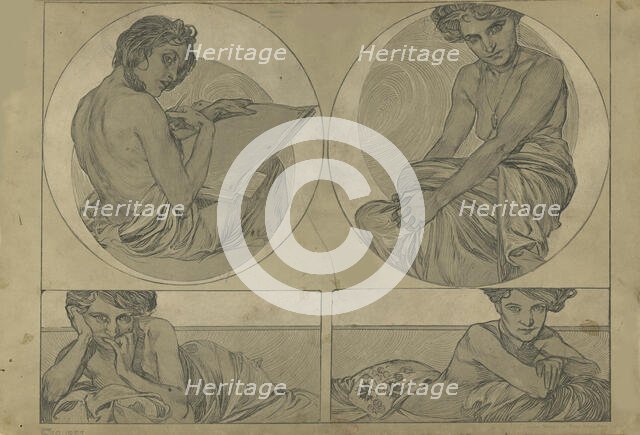 Figures décoratives, 1902. Creator: Mucha, Alfons Marie (1860-1939).