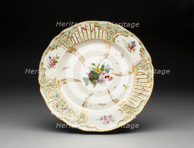 Plate, Ansbach, 1760/1804. Creator: Ansbach Pottery and Porcelain Factory.