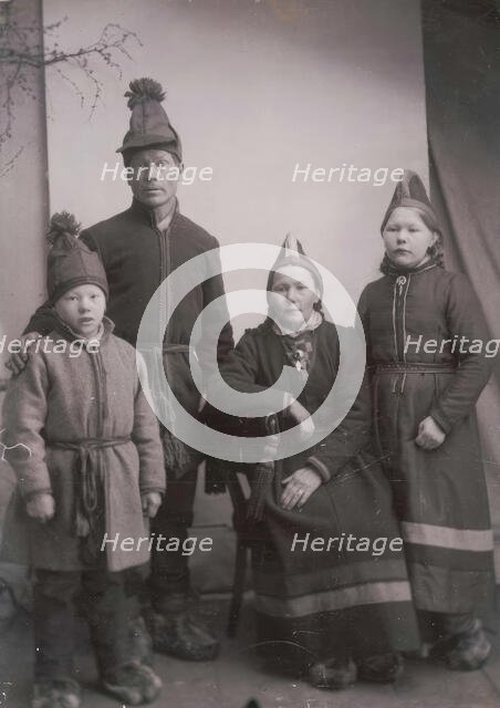 Samen Anders Mårtensson Ringdal with family, 1897. Creator: Unknown.