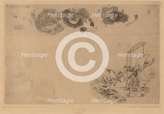 Belgian Border, Bill of Disorder (Frontiere de Belgique. Billet a Desordre), 1871. Creator: Félicien Rops.