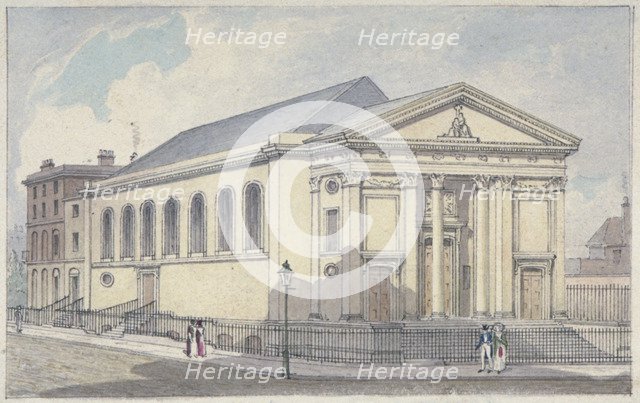 St Mary's Roman Catholic Church, Moorfields, City of London, 1837. Artist: Robert Blemmell Schnebbelie