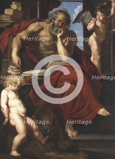 Saint Jerome in his Study, 1608-1609. Creator: Rubens; Pieter Paul (1577-1640).