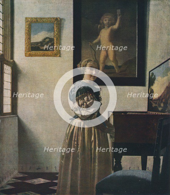 'A Young Woman Standing at a Virginal', about 1670-1672. Artist: Jan Vermeer.