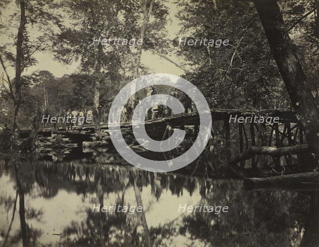 Military Bridge, Across the Chickahominy, Virginia, 1862. Creator: David B. Woodbury (American, 1866).