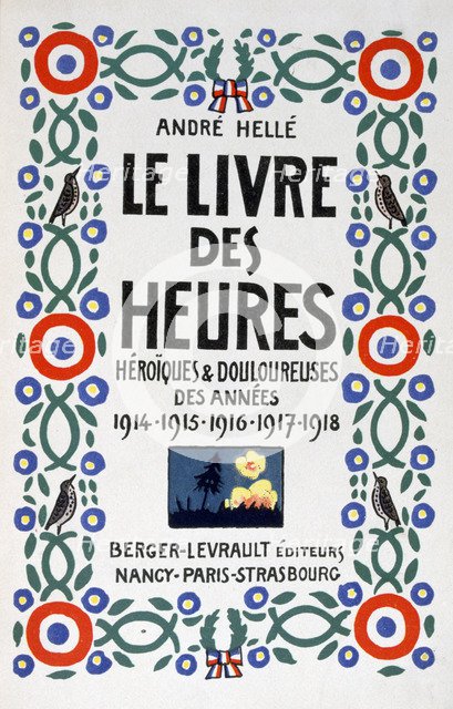Frontpage of Le Livre des Heures, 1919. Artist: Andre Helle