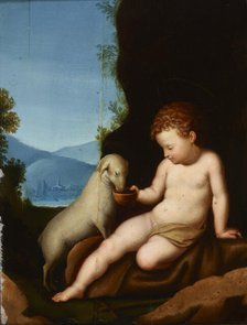Saint John the Baptist Watering the Lamb, 16th century. Creator: Unknown.