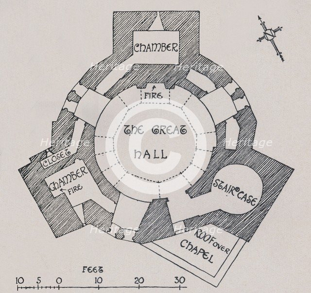 'Orford Castle, Suffolk. (From Mr. Cautley's plan)', (1931). Artist: Charles Henry Bourne Quennell.