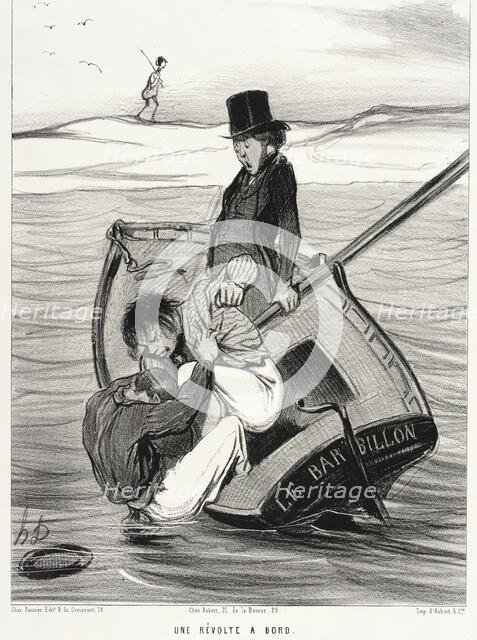 Une Révolte à Bord, 1843. Creator: Honore Daumier.