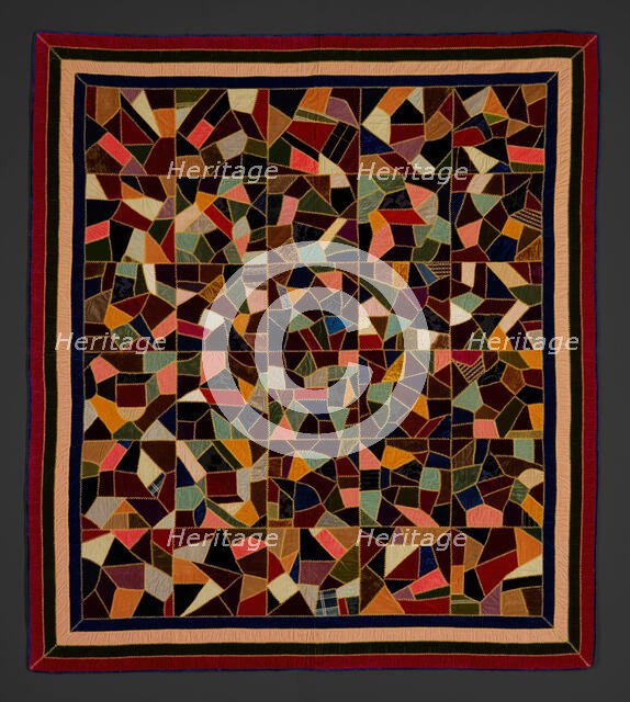 Crazy Quilt, about 1880. Creator: Martha A. Youmans.