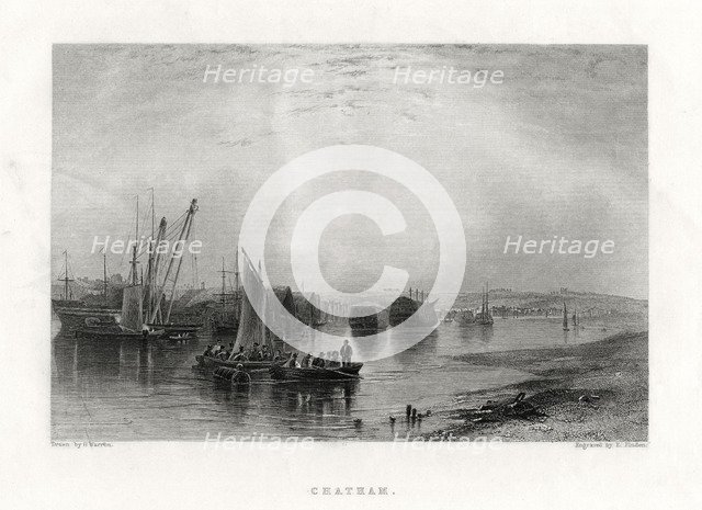 Chatham, Kent, 1860. Artist: E Finden