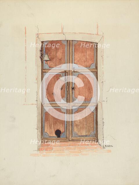 Church Door (Interior), 1937. Creator: Dayton Brown.