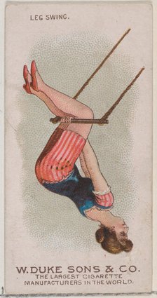 Leg Swing, from the Gymnastic Exercises series (N77) for Duke brand cigarettes, 1887., 1887. Creator: Unknown.
