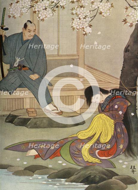 'Gunbei had watched the execution of his cruel order from the veranda', 1919. Creator: Unknown.