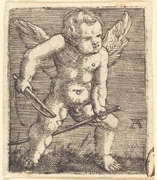 Winged Genii with Hobby Horse and Whip, c. 1520. Creator: Albrecht Altdorfer.