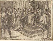 Reception of the Envoy of Poland [recto], 1612. Creator: Jacques Callot.