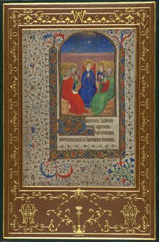 Virgin Mary with saints, miniature from a Book of Hours, 1475-1500. Creator: Unknown.