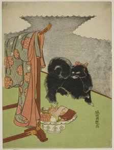 Black Dog, c. 1772/81. Creator: Isoda Koryusai.