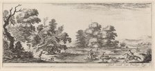 Landscape with Deer Hunt, in or before 1647. Creator: Stefano della Bella.