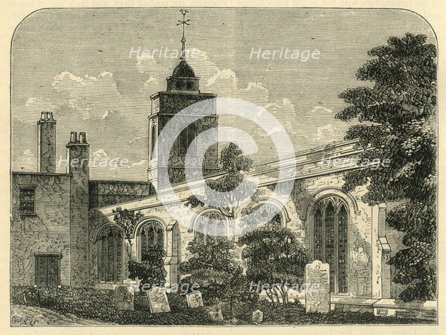 'The Church of Allhallows, Barking, in 1750', (c1872). Creator: Unknown.