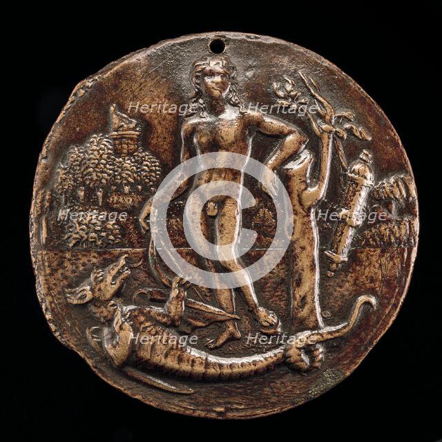 Jason and the Dragon, early 16th century. Creator: Pseudo Antonio da Brescia.