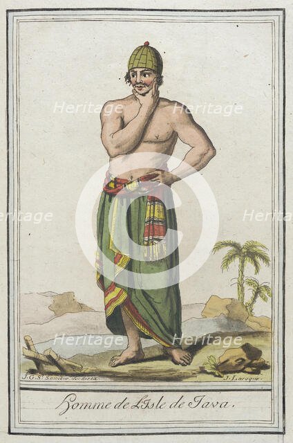 Costumes de Différents Pays, 'Homme de l'Isle de Java', c1797. Creators: Jacques Grasset de Saint-Sauveur, LF Labrousse.