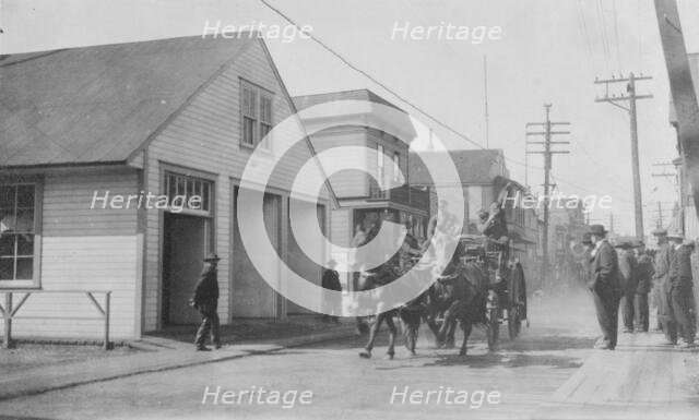 Fire drill, between c1900 and 1916. Creator: Unknown.