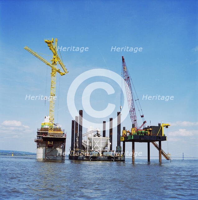 Second Severn Crossing, M4, New Passage, Pilning and Severn Beach, Gloucestershire, 13/08/1993. Creator: John Laing plc.