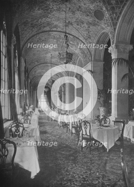 Interior of the dining terrace, Hotel Statler, Buffalo, New York, 1923. Artist: Unknown.