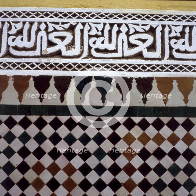 Detail of the decoration of the mosque in Meknes.