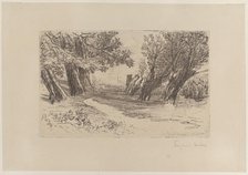 The Lovers' Walk, No. I, 1864., 1864. Creator: Francis Seymour Haden.