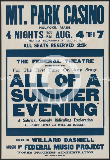 All of a Summer Evening, Holyoke, MA, [193-]. Creator: Unknown.