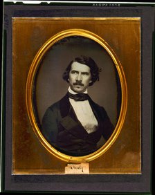 G.P.A. Healy, half-length portrait, facing front, between 1844 and 1860. Creator: Mathew Brady.