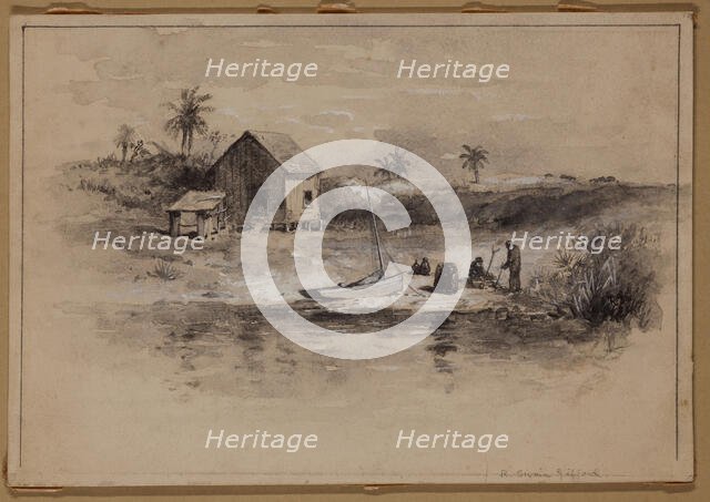 Floridian Homestead, Chocaliska Island, between 1860 and 1905. Creator: Robert Swain Gifford.