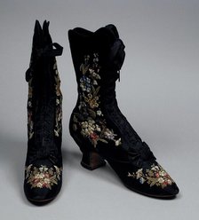 Pair of woman’s boots, c.1885. Creator: Unknown.