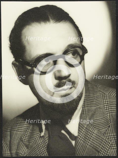 Portrait of Walter Bird in civilian clothing, at RAF Iver Heath, Pinewood Studios, Iver, Buckinghams Creator: Crown Film Unit.