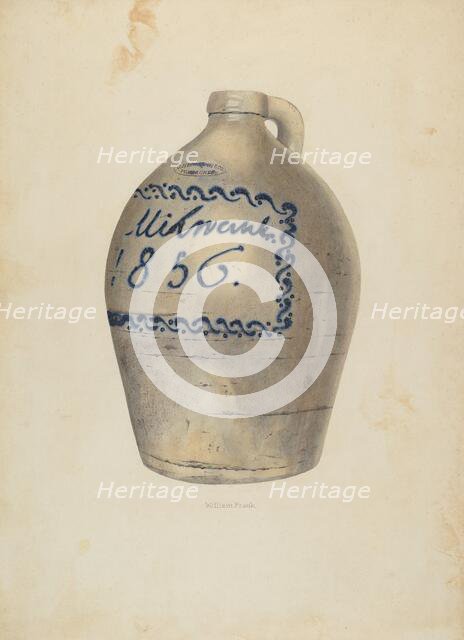 Jug, c. 1937. Creator: William Frank.
