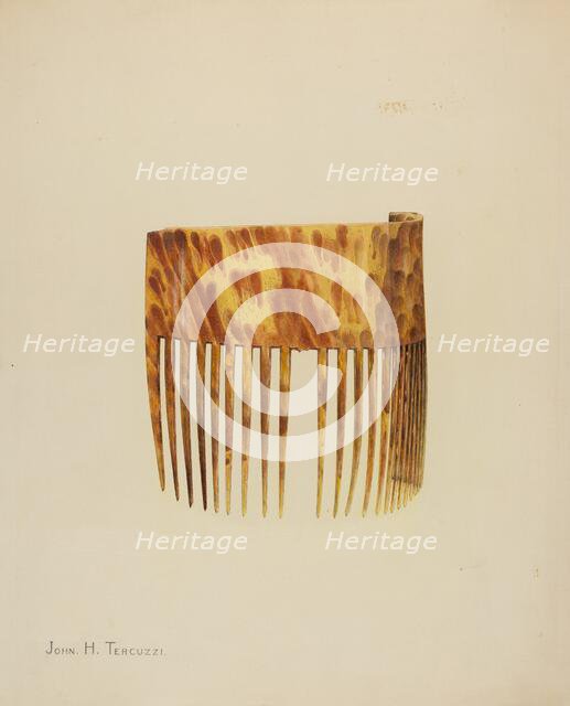 Comb, c. 1939. Creator: John H. Tercuzzi.