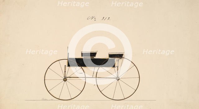 Design for Wagon, no. 313, ca. 1850. Creator: Brewster & Co.