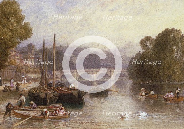 'Richmond Bridge', 19th century Creator: Birket Foster.