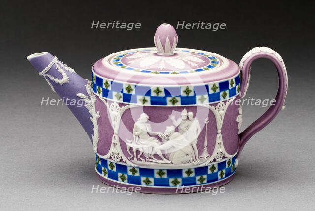 Teapot, Burslem, c. 1790. Creator: Wedgwood.