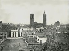 Part of the old city with cathedral, Barcelona, Spain, 1895. ?? NOT? Creator: W & S Ltd.