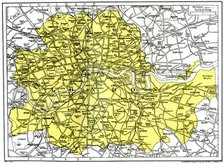 Map of London, 1924-1926. Artist: Unknown