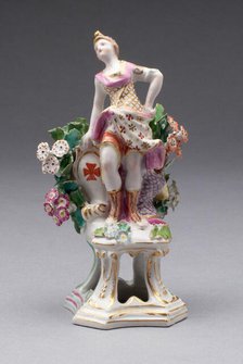 Figure of Europe, Bow, c. 1766. Creator: Bow Porcelain Factory.