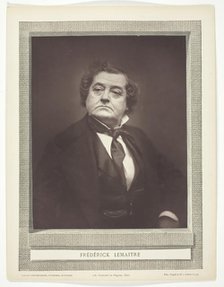 Frédérick Lemaître (French actor and playwright, 1800-1976), c. 1876. Creator: Etienne Carjat.