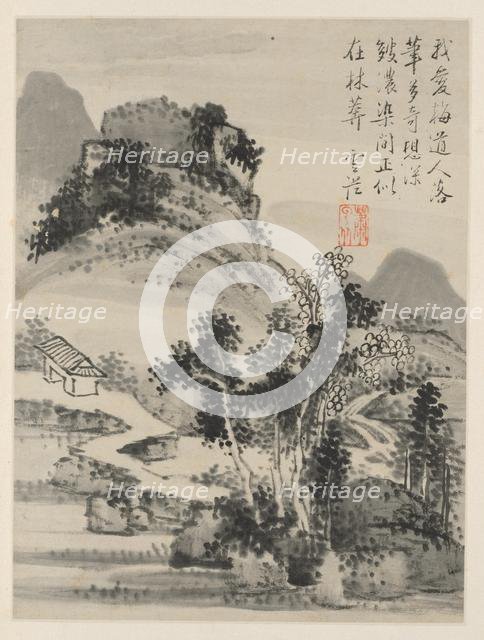 Album of Seasonal Landscapes, Leaf D (previous leaf 2), 1668. Creator: Xiao Yuncong (Chinese, 1596-1673).
