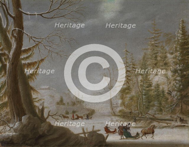 Norwegian winter Landscape, 1746. Creator: Mathias Blumenthal.