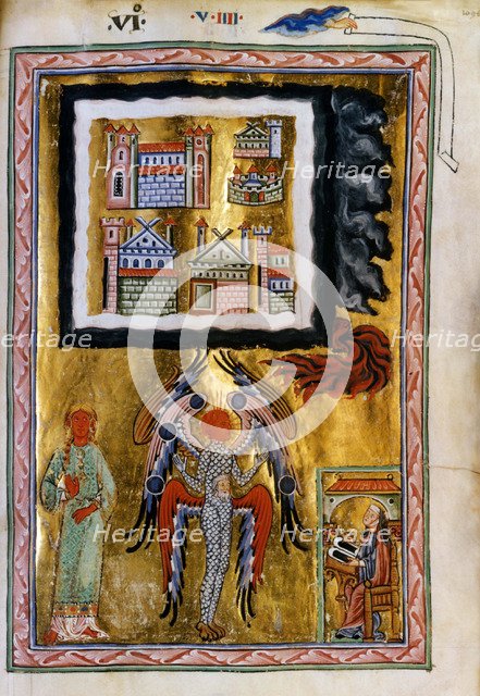 The Completion of the Cosmos (Vision from Liber Divinorum Operum), ca 1220-1230.