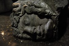 Medusa column base, Basilica Cistern (6th century), Istanbul, Turkey.  Creator: Unknown.